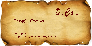 Dengl Csaba névjegykártya