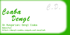 csaba dengl business card